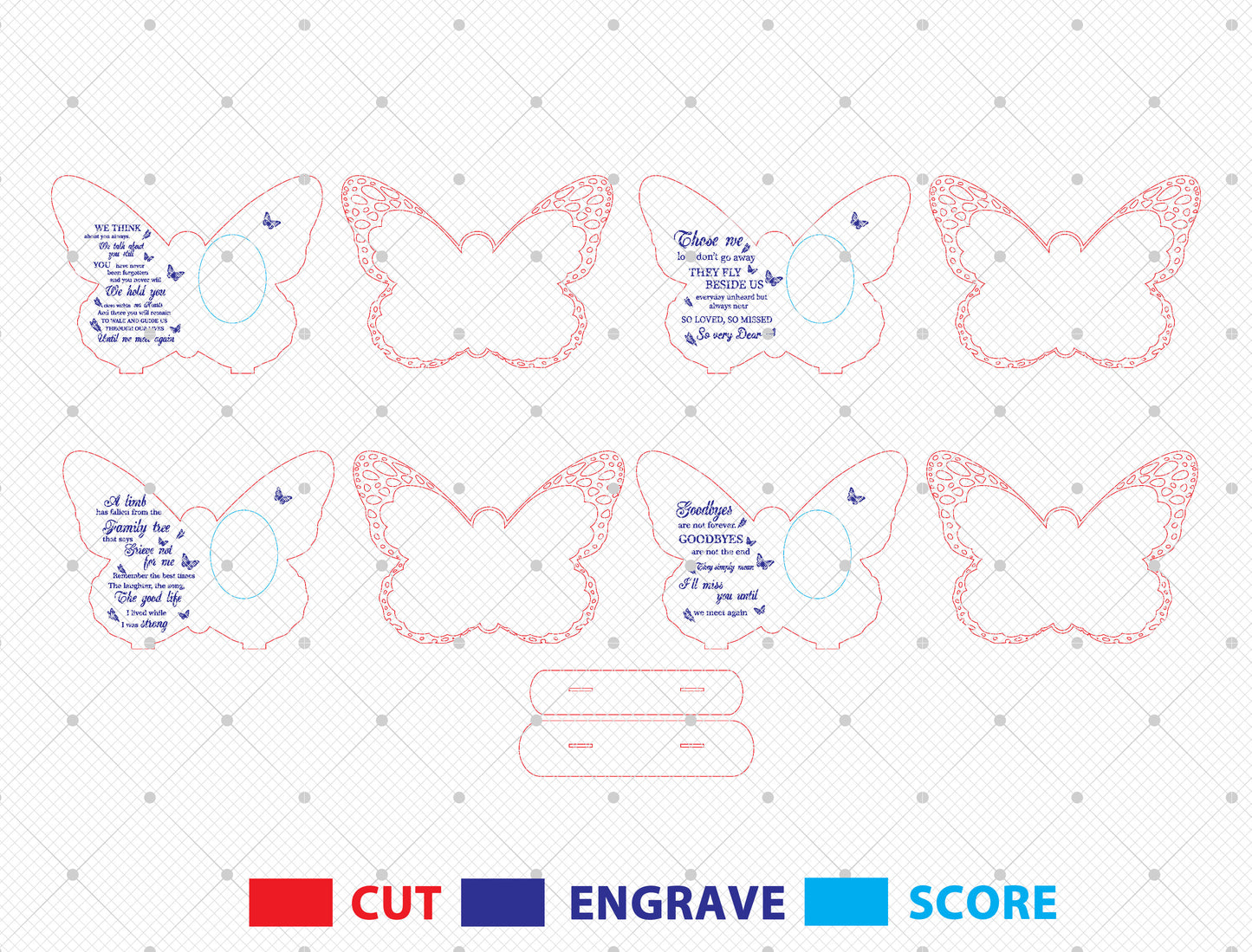 Butterfly Photo Memorial Sign SVG Laser Cut File for xTool