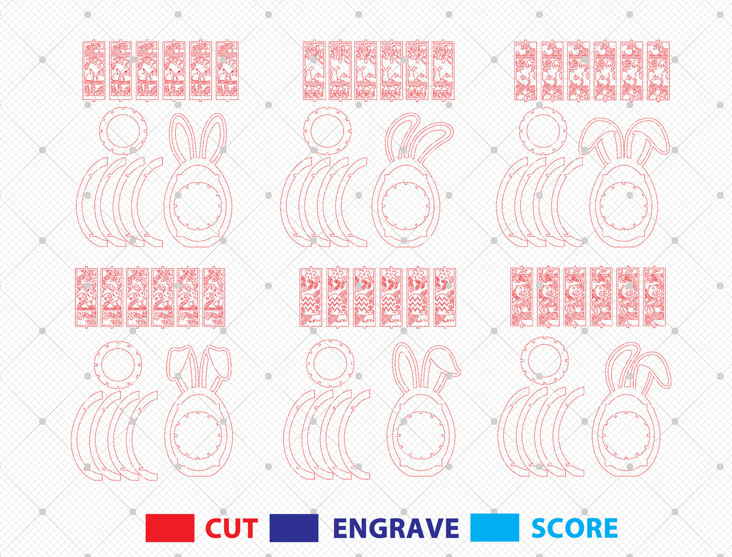 Easter Bunny Lantern Laser Cut File | DIY Wooden Bunny Light Decor | Spring Home Accent | Glowforge, xTool, LightBurn, etc.