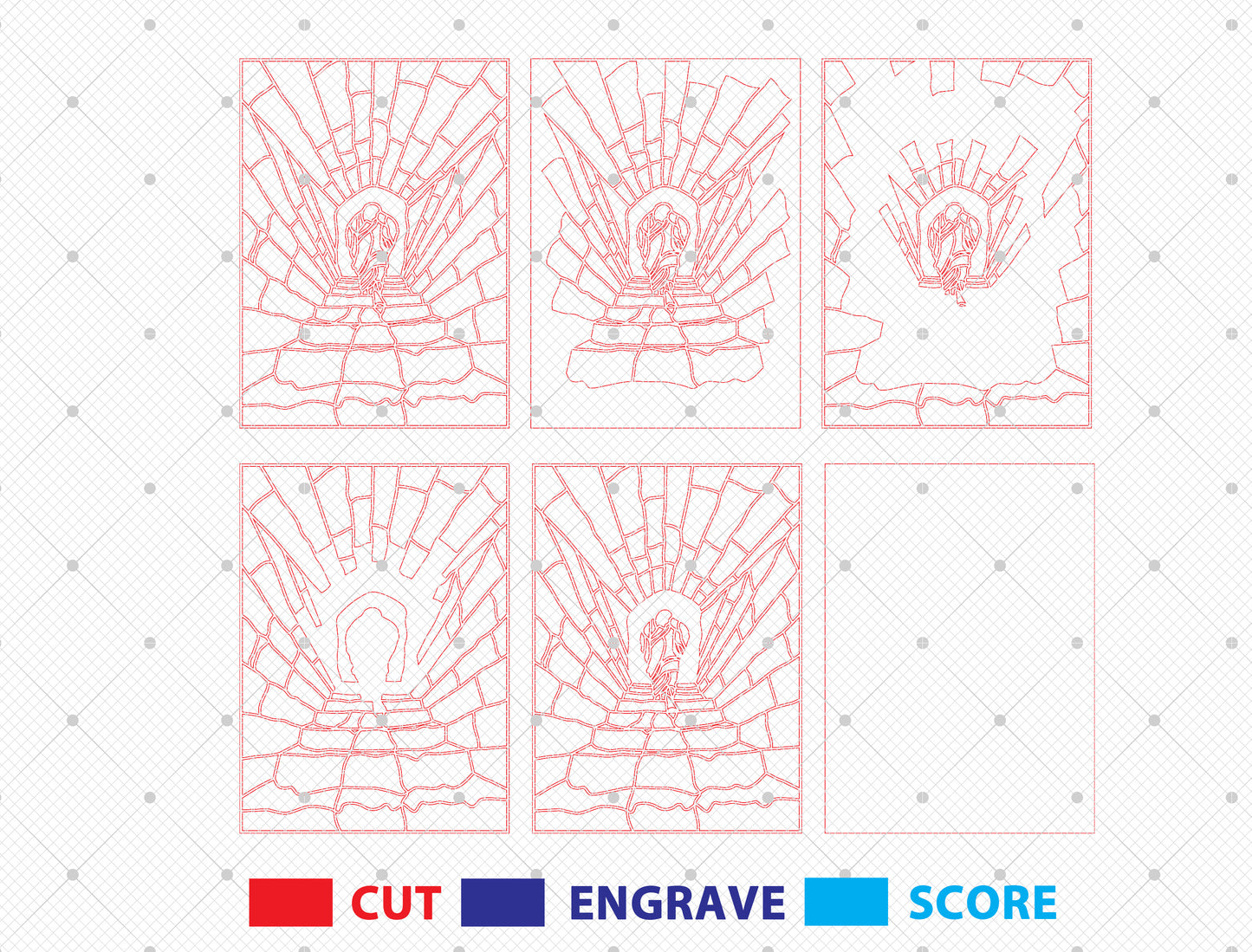 Multilayer Resurrection Path SVG 6 Layer Jesus Light for LightBurn
