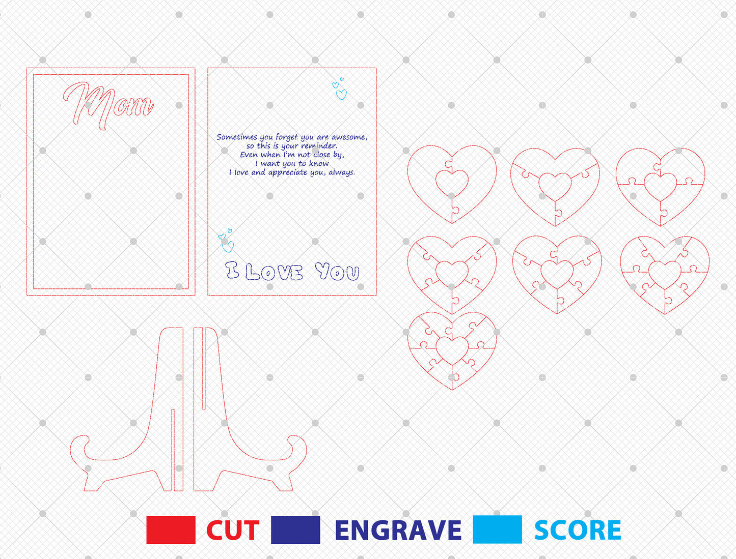 Mom Heart Quote Sign SVG Sometimes You Forget for LightBurn and xTool