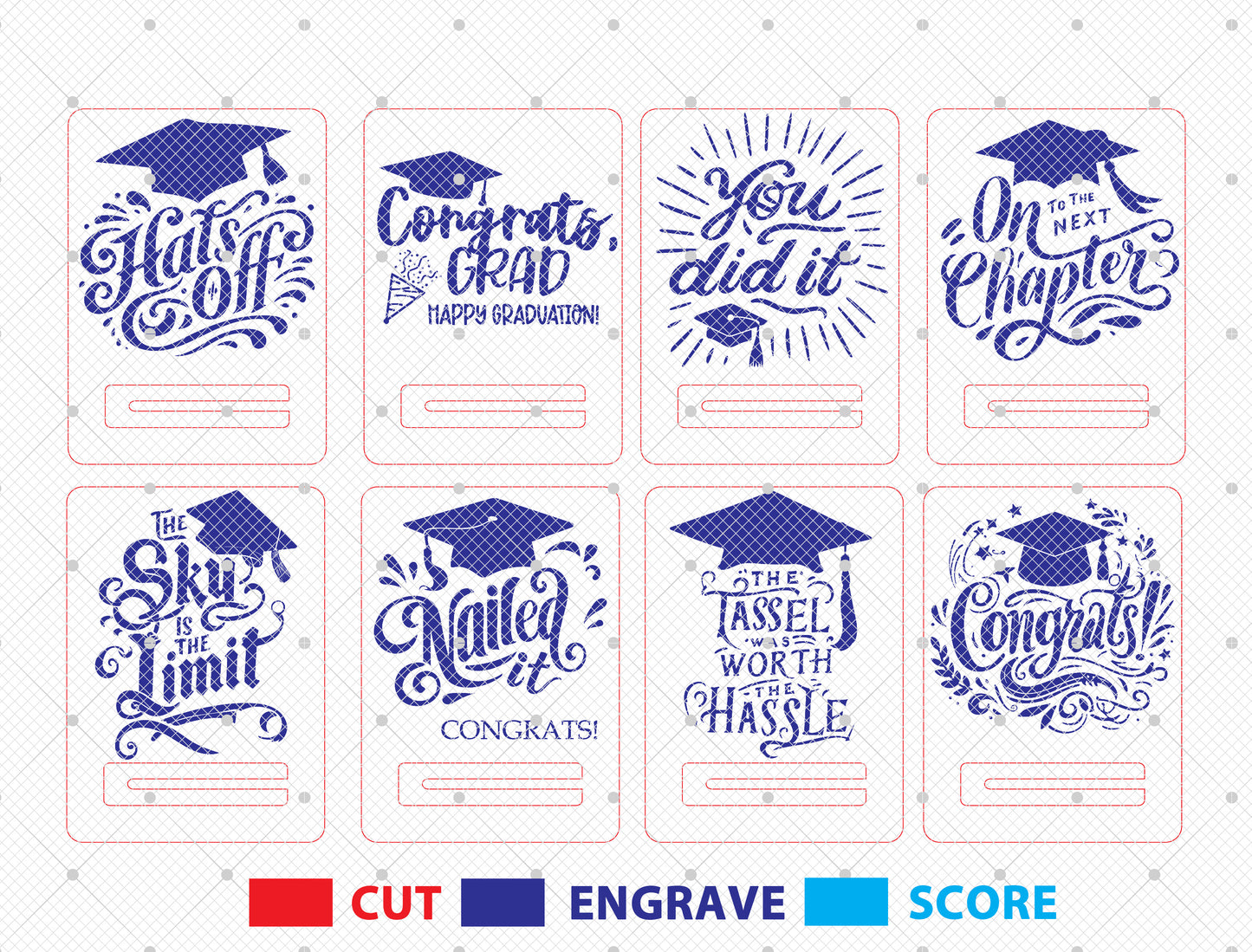 Graduation Money Holder SVG Bundle Laser Cut File for Glowforge Users