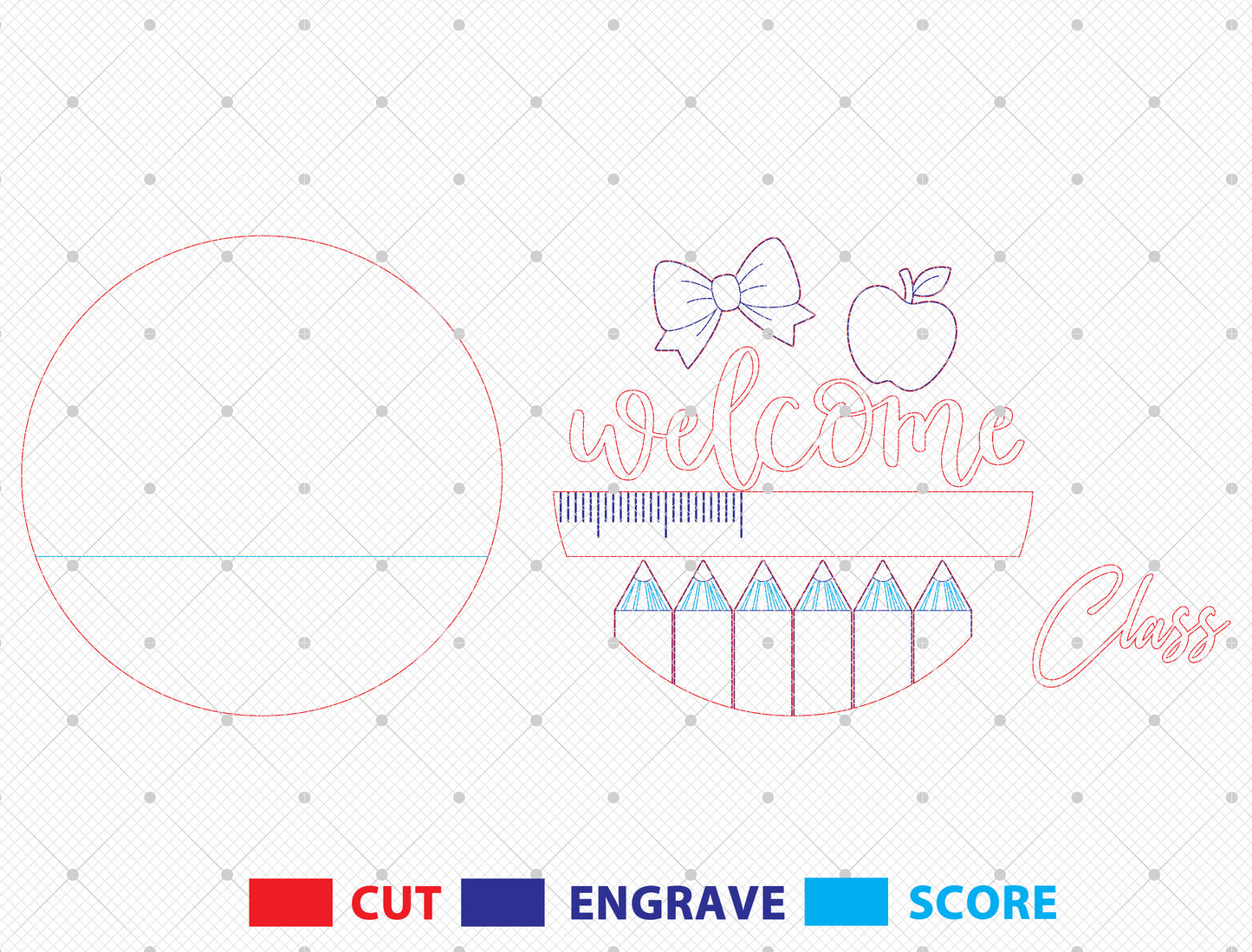 Personalized Classroom Door Sign SVG Laser Cut File for Glowforge and xTool