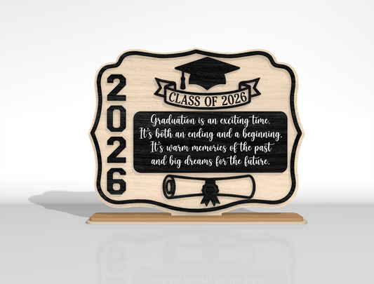 Graduation Congrats Sign SVG Laser Cut File for Glowforge and LightBurn