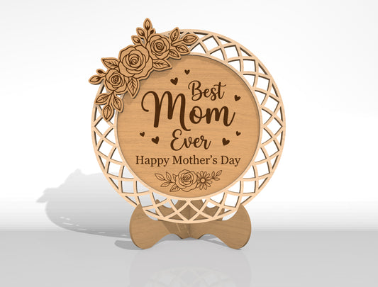 Mother Plaque SVG Bundle Laser Cut File for Glowforge and LightBurn
