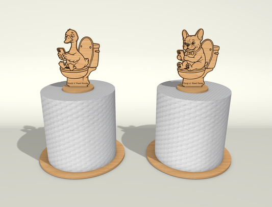 Toilet Paper Holder SVG Bundle for Glowforge and xTool