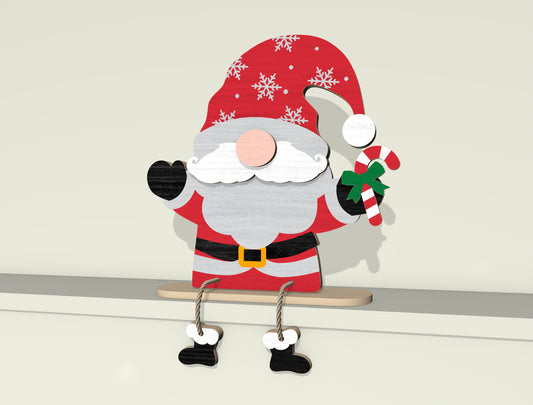 Christmas Gnome Shelf Sitter Laser Cut File | Ready to Cut | Glowforge, xTool, LightBurn, etc.