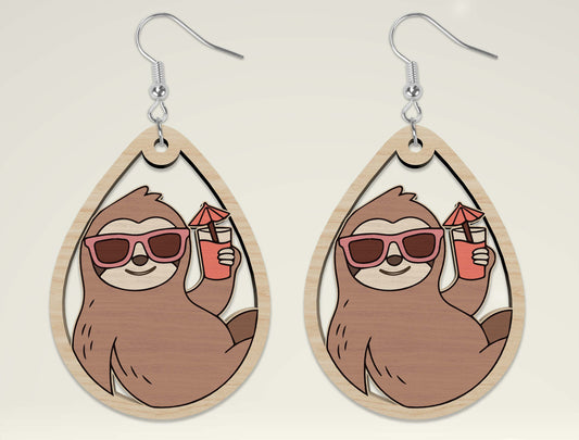 Summer Animal Earring SVG Bundle Laser Cut File for Glowforge and xTool
