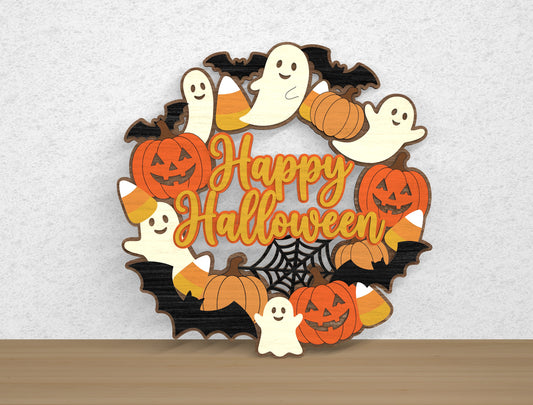 Halloween Welcome Sign SVG Bundle 10 Designs for LightBurn Glowforge xTool