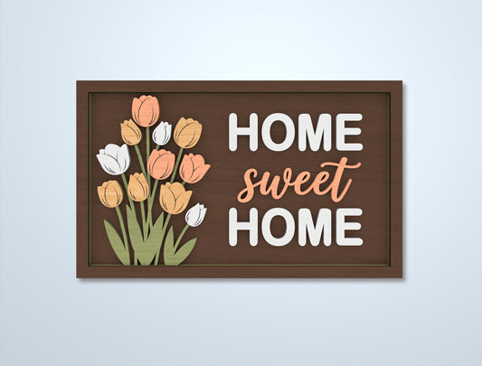 Home Sign SVG Bundle Laser Cut File for LightBurn and Glowforge