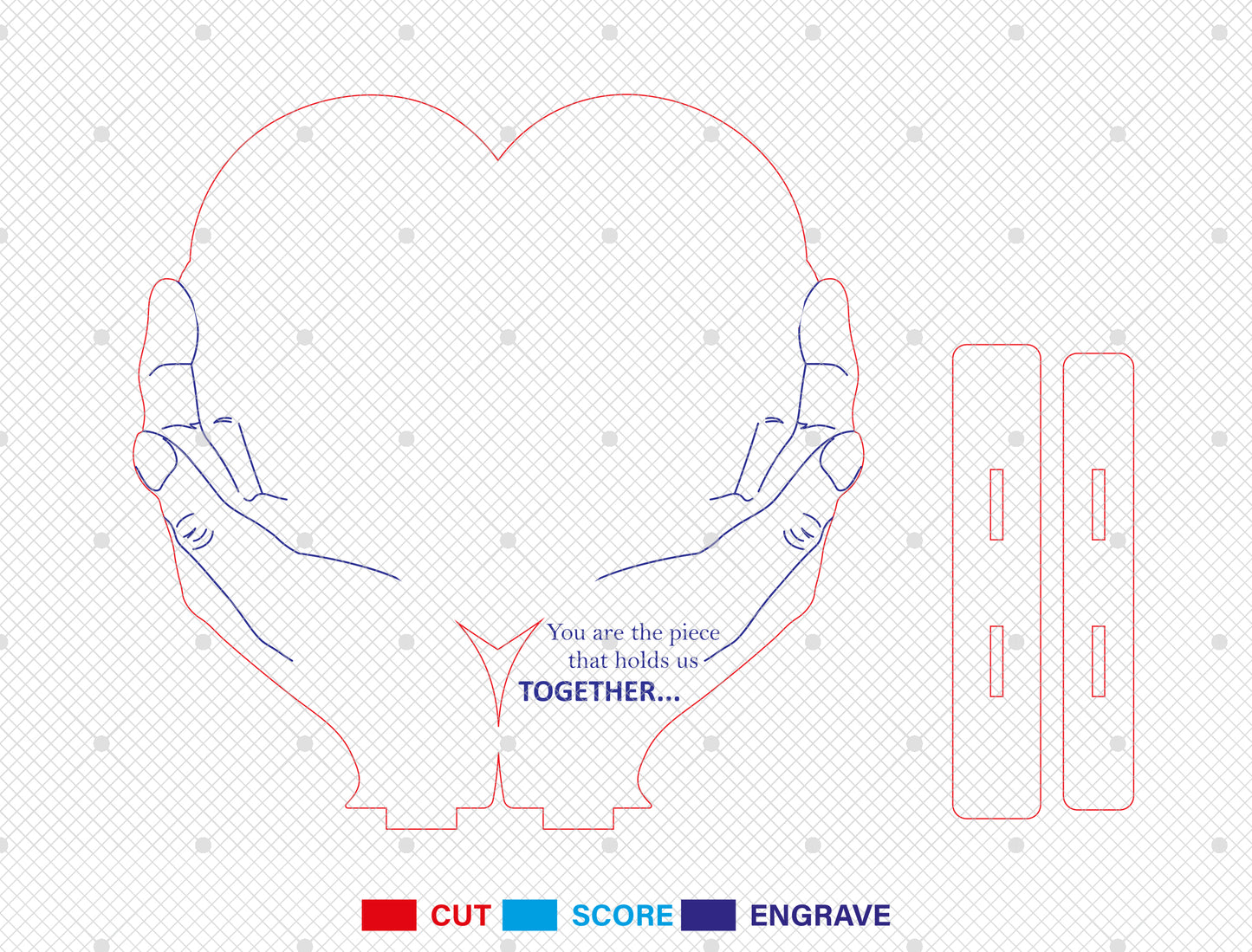 Personalized Mom Puzzle Heart Sign SVG for Glowforge and xTool