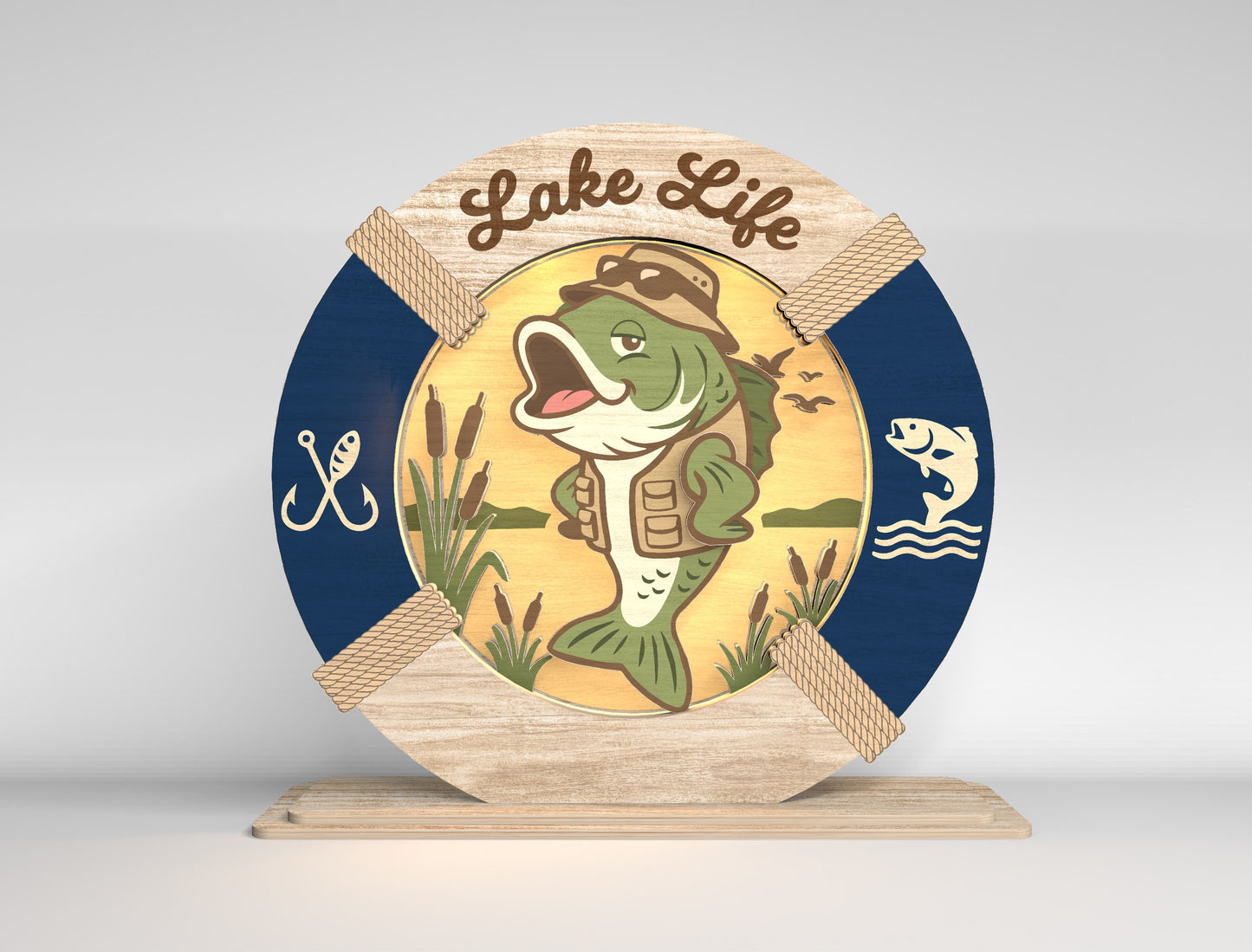 Nautical Animal Lamp SVG Bundle Laser Cut Decorative Light Files