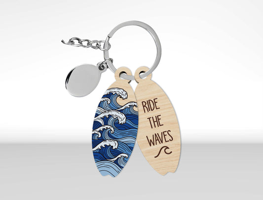 Summer Beach Keychain SVG Bundle Laser Cut File for Glowforge and xTool