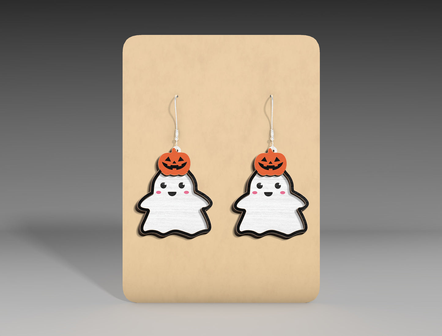 Cute Halloween Ghost Earrings SVG Bundle 17 Designs for Glowforge xTool LightBurn