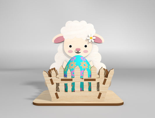 Easter Egg Holder Stand SVG Bunny Chick Lamb 8 Designs for LightBurn and xTool