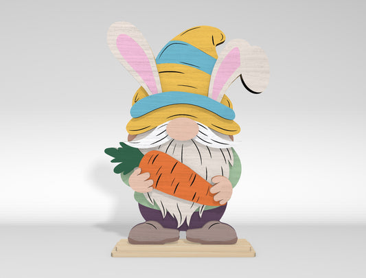 Easter Bunny Gnome Carrot Patch Shelf Sitter SVG Bundle for Glowforge and xTool