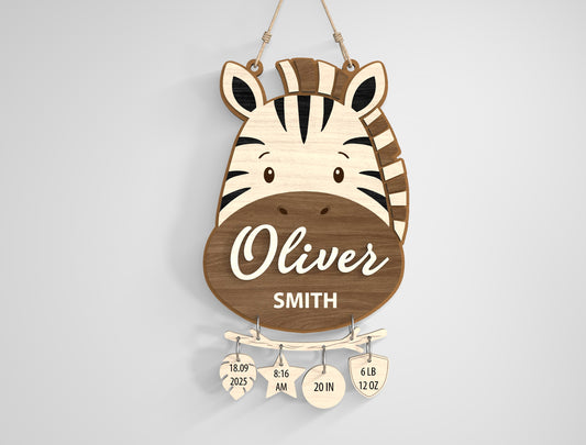 Safari Nursery Name Sign SVG File for Glowforge and xTool