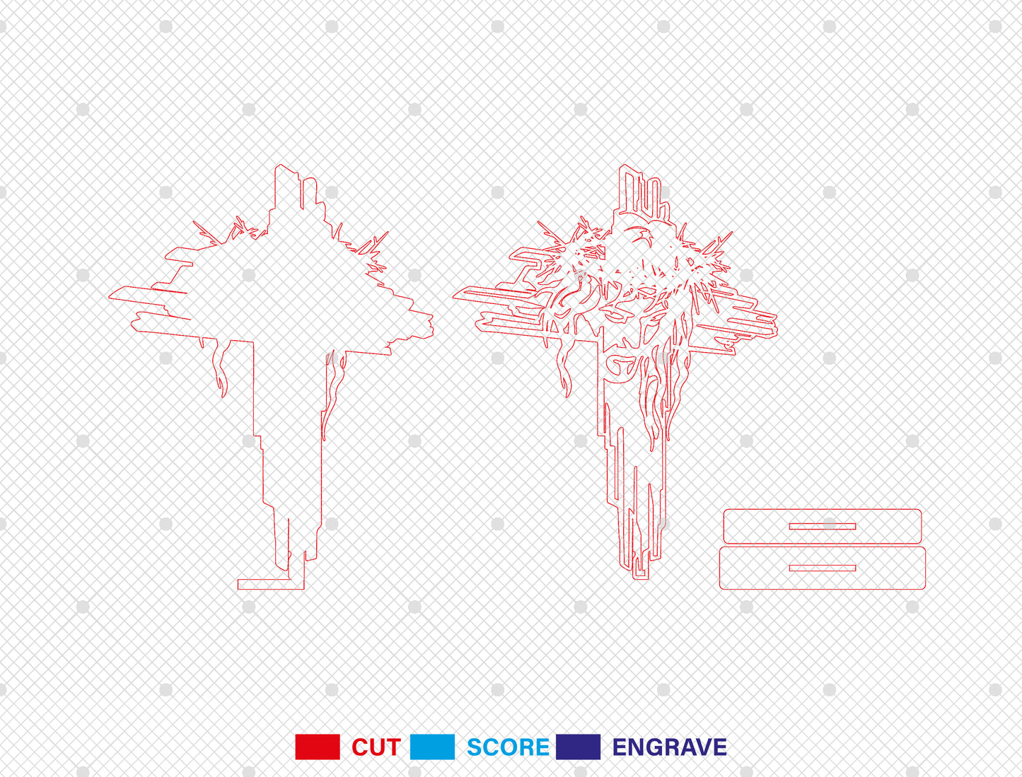 Jesus Cross SVG Bundle Christian Crucifix Easter for LightBurn and xTool