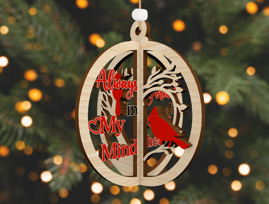 3D Split Memorial Ornament SVG Bundle for Glowforge and LightBurn