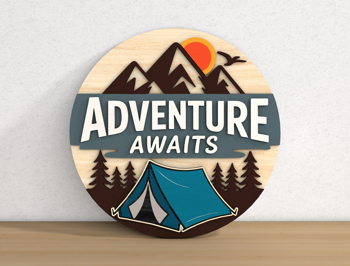 Camping Adventure SVG Bundle with 9 Camper Signs for Glowforge and xTool