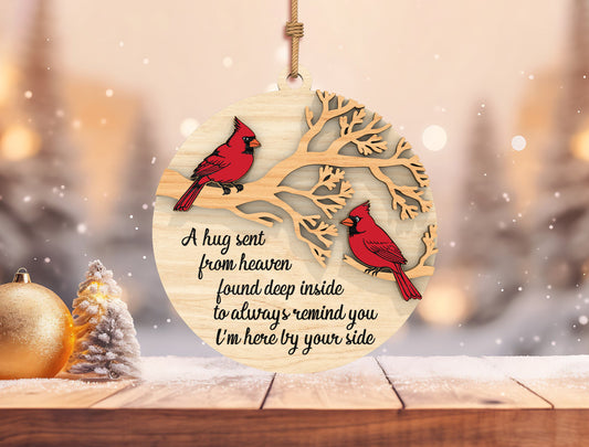 Red Cardinal Memorial Ornament SVG Bundle for Glowforge Users