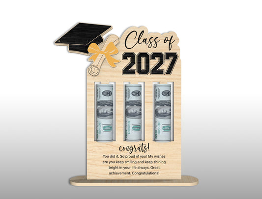Graduation Money Holder Stand SVG Bundle | Wooden Cash Display Laser Cut File | Glowforge xTool LightBurn Ready