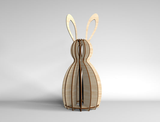 Easter Bunny Candle Holder SVG – Wooden Candle Holder Decor – Bunny Lantern Laser Cut File – Bundle Designs