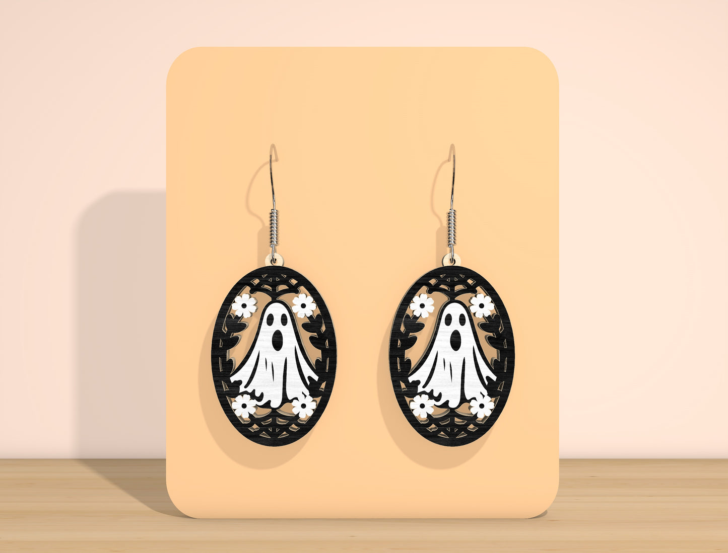 Halloween Ghost Earring SVG Bundle for Glowforge xTool LightBurn