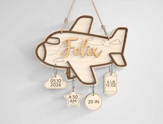 Baby Nursery Name Sign SVG File for Glowforge and xTool