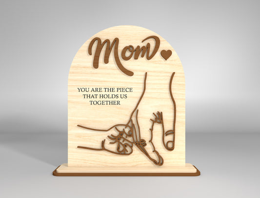 Family Hands Silhouette SVG Bundle Mom and Kids for Glowforge