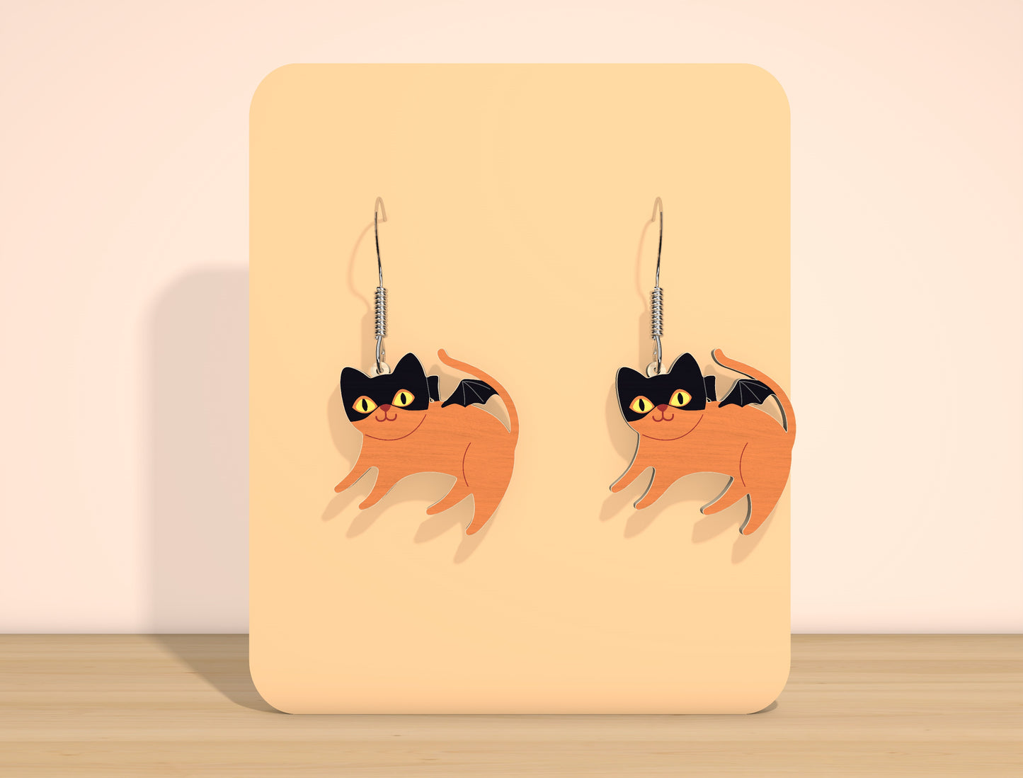 Halloween Cat and Dog Earrings SVG Laser Cut File for xTool and Glowforge