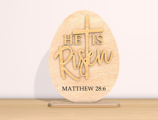 He Is Risen SVG Bundle Christian Cross Matthew Easter for LightBurn and xTool