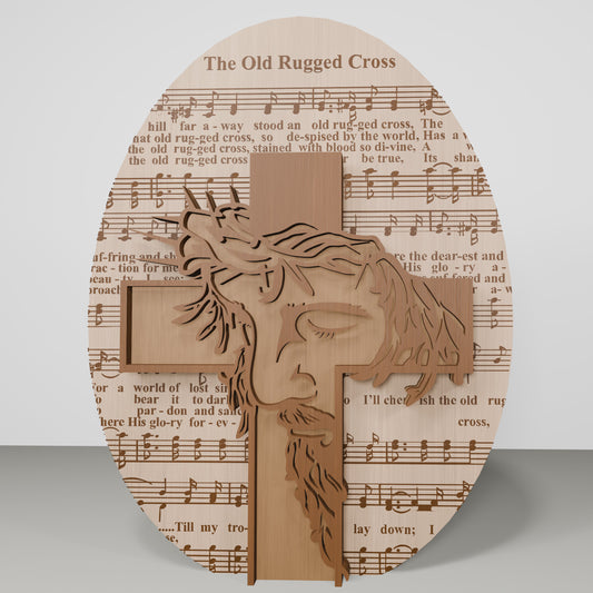 Christian Easter Cross Tabletop Wood Sign Set SVG for Glowforge and xTool