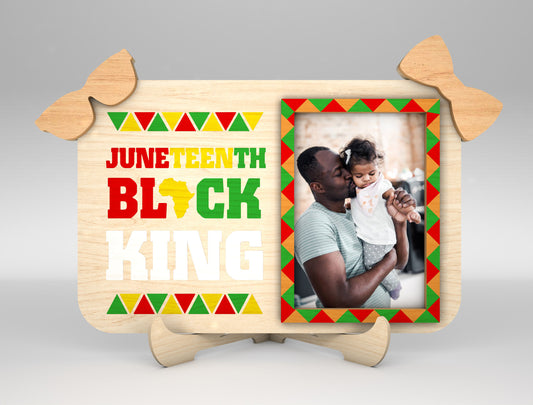 Juneteenth Dad Photo Frame Sign SVG Laser Cut File for LightBurn and xTool