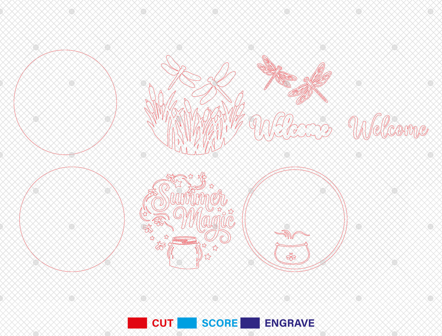 Summer Magic Firefly Sign SVG Laser Cut File for xTool
