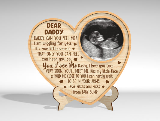 Ultrasound Mom and Dad Heart Sign SVG Bundle for Glowforge