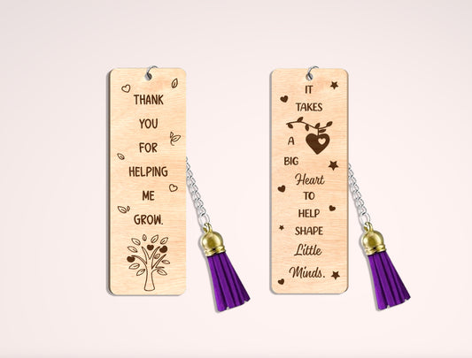Teacher Bookmark SVG Bundle Laser Cut File for Glowforge and xTool