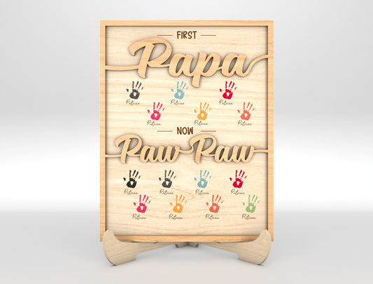 Dad Handprint Keepsake Sign SVG Laser Cut File for xTool and LightBurn