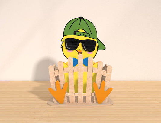 Easter Bunny Fence Tabletop Decor Laser Cut File | Spring Easter Wood Sign | Ready to Cut | Glowforge, xTool, LightBurn, etc.