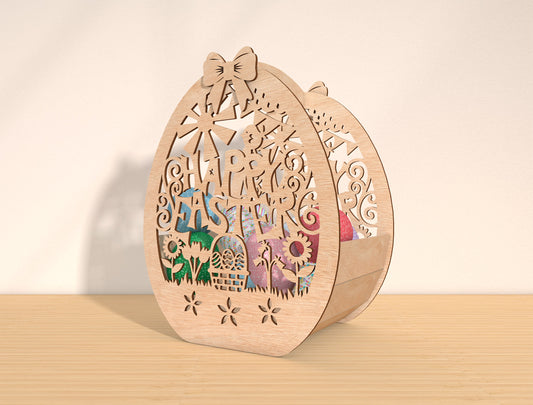 Easter Egg Basket Floral SVG Bundle 7 Designs for LightBurn and xTool
