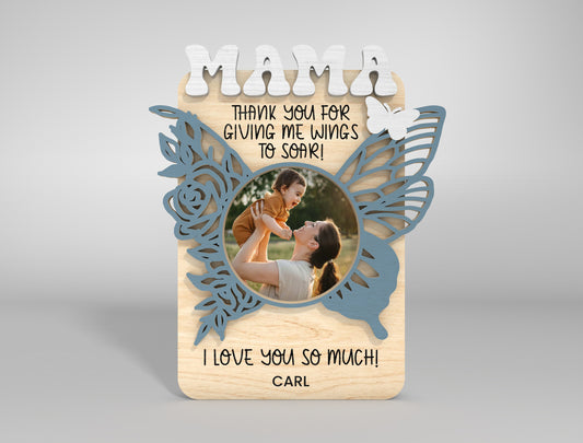 Personalized Photo Frame Mom Family SVG Bundle for Glowforge and xTool