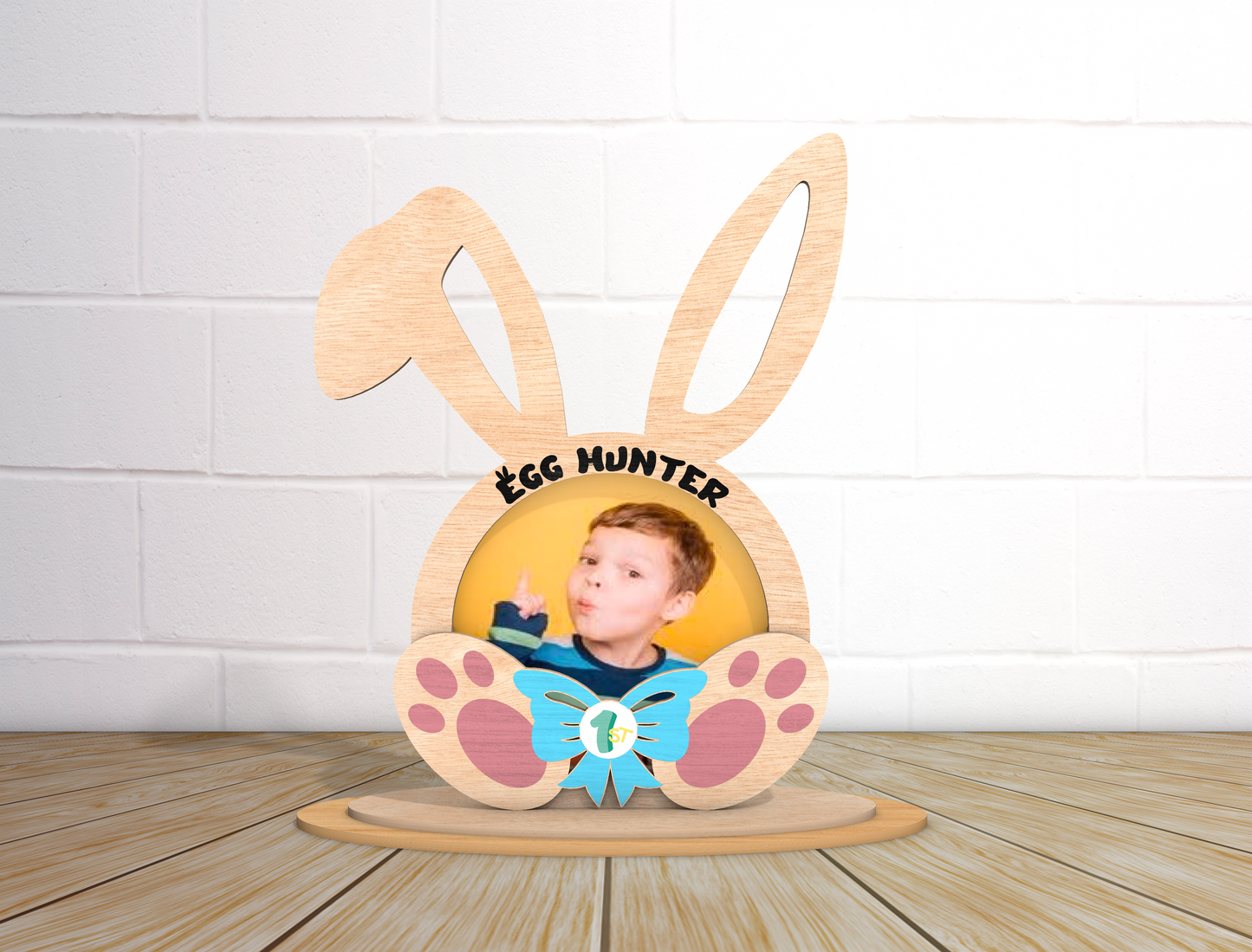 Easter Bunny Photo Stand SVG Kids Easter Photo Holder for LightBurn