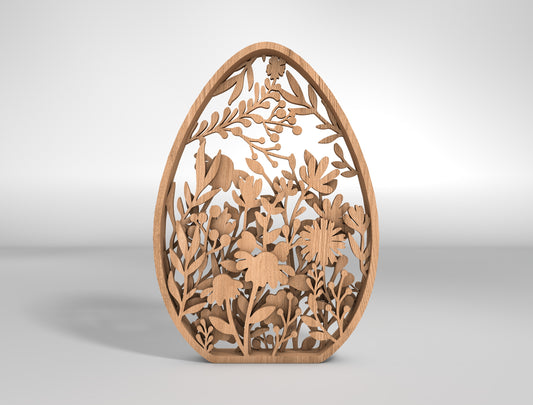 Floral Easter Egg Ornament Set SVG Spring 7 Designs for Glowforge and xTool