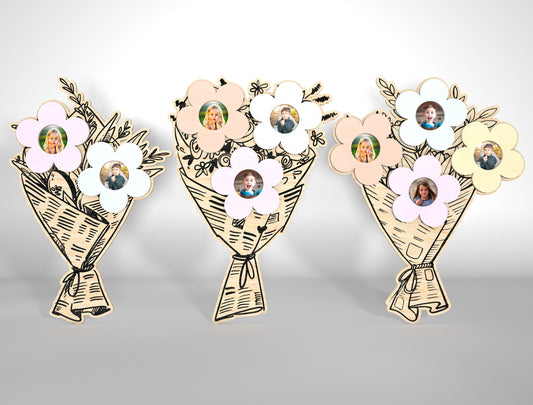 Mother's Day Flower Photo Frame SVG Bouquet for LightBurn and xTool