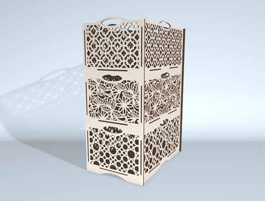 Wooden Laundry Hamper SVG Bundle for Glowforge and LightBurn