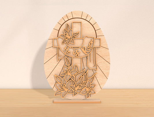 Multilayer Cross Lily SVG Bundle Christian Floral Faith for LightBurn