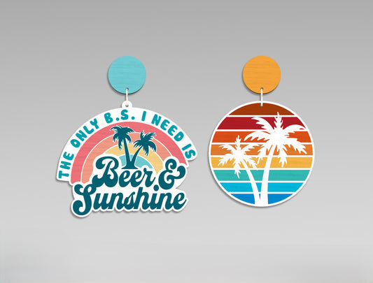 Summer Earrings SVG Bundle Laser Cut File for xTool and Glowforge