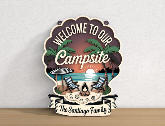 Personalized Campsite Sign SVG Bundle for xTool and Glowforge Users
