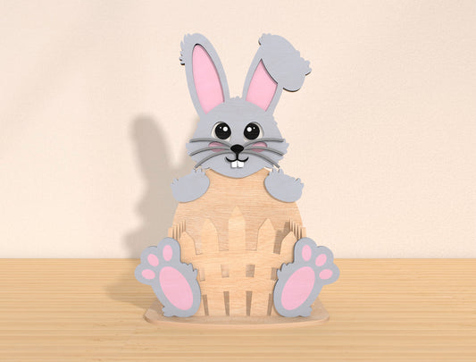 Bunny Basket SVG Bundle Cute Rabbit Egg Holder Easter for LightBurn and xTool