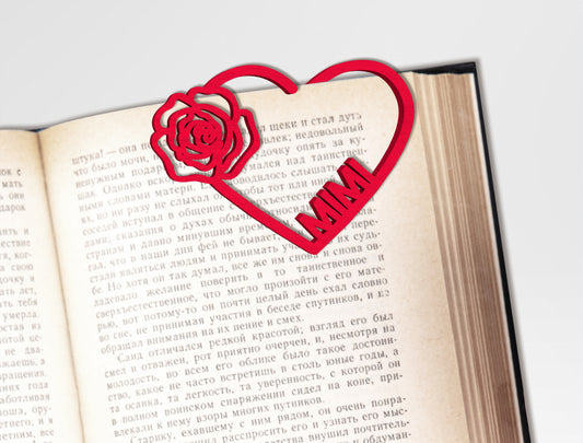 Floral Heart Bookmark SVG Bundle for LightBurn and xTool