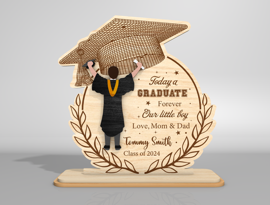 Personalized Graduation Boy Sign SVG for xTool and LightBurn